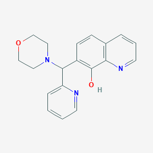 molecular formula C19H19N3O2 B2844763 7-[Morpholin-4-yl(pyridin-2-yl)methyl]quinolin-8-ol CAS No. 303035-65-6