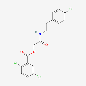 molecular formula C17H14Cl3NO3 B2844764 [2-[2-(4-Chlorophenyl)ethylamino]-2-oxoethyl] 2,5-dichlorobenzoate CAS No. 1003101-56-1