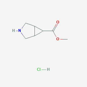 molecular formula C7H12ClNO2 B2844766 Methyl 3-azabicyclo[3.1.0]hexane-6-carboxylate hydrochloride CAS No. 1024038-72-9; 1212063-26-7; 1855888-53-7
