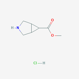 molecular formula C7H12ClNO2 B2844766 Methyl exo-3-azabicyclo[3.1.0]hexane-6-carboxylate CAS No. 1024038-72-9; 1212063-26-7; 1855888-53-7