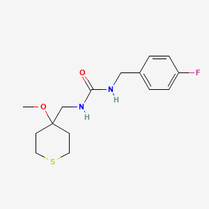 1-(4-fluorobenzyl)-3-((4-methoxytetrahydro-2H-thiopyran-4-yl)methyl)urea