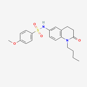 molecular formula C20H24N2O4S B2844781 N-(1-butyl-2-oxo-1,2,3,4-tetrahydroquinolin-6-yl)-4-methoxybenzene-1-sulfonamide CAS No. 941992-25-2