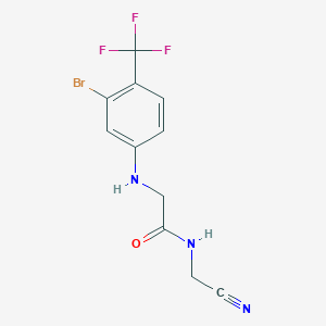 2-{[3-bromo-4-(trifluoromethyl)phenyl]amino}-N-(cyanomethyl)acetamide