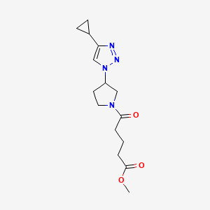 methyl 5-(3-(4-cyclopropyl-1H-1,2,3-triazol-1-yl)pyrrolidin-1-yl)-5-oxopentanoate
