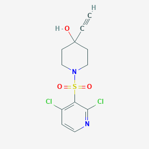 B2844801 1-[(2,4-Dichloropyridin-3-yl)sulfonyl]-4-ethynylpiperidin-4-ol CAS No. 2094388-22-2