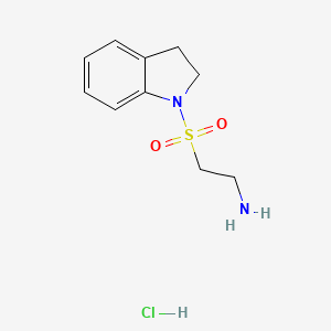 2-(2,3-Dihydro-1H-indole-1-sulfonyl)ethan-1-amine hydrochloride