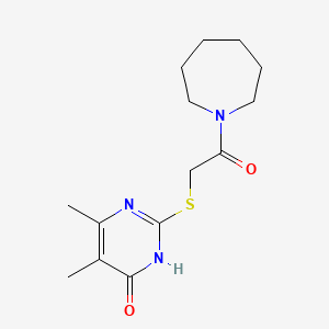 2-((2-(azepan-1-yl)-2-oxoethyl)thio)-5,6-dimethylpyrimidin-4(3H)-one