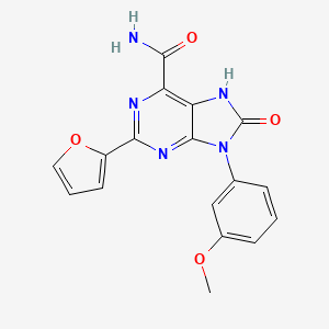 2-(furan-2-yl)-9-(3-methoxyphenyl)-8-oxo-8,9-dihydro-7H-purine-6-carboxamide