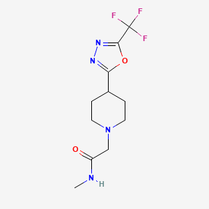 N-methyl-2-(4-(5-(trifluoromethyl)-1,3,4-oxadiazol-2-yl)piperidin-1-yl)acetamide