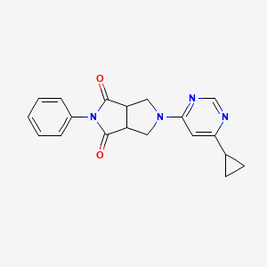 2-(6-Cyclopropylpyrimidin-4-yl)-5-phenyl-1,3,3a,6a-tetrahydropyrrolo[3,4-c]pyrrole-4,6-dione
