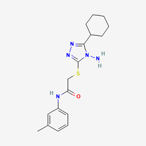 molecular formula C17H23N5OS B2844824 2-[(4-amino-5-cyclohexyl-1,2,4-triazol-3-yl)sulfanyl]-N-(3-methylphenyl)acetamide CAS No. 843633-88-5
