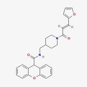 molecular formula C27H26N2O4 B2844826 (E)-N-((1-(3-(furan-2-yl)acryloyl)piperidin-4-yl)methyl)-9H-xanthene-9-carboxamide CAS No. 1235681-07-8