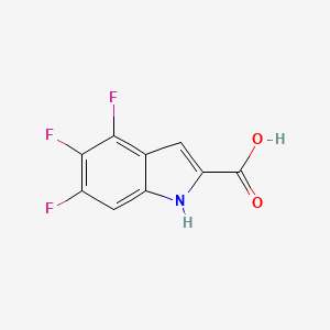 molecular formula C9H4F3NO2 B2844838 4,5,6-trifluoro-1H-indole-2-carboxylic acid CAS No. 884494-64-8