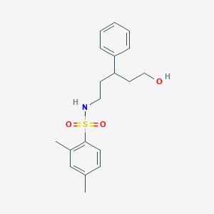 molecular formula C19H25NO3S B2844843 N-(5-hydroxy-3-phenylpentyl)-2,4-dimethylbenzenesulfonamide CAS No. 1795086-02-0