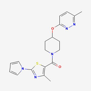 B2844848 (4-methyl-2-(1H-pyrrol-1-yl)thiazol-5-yl)(4-((6-methylpyridazin-3-yl)oxy)piperidin-1-yl)methanone CAS No. 1797862-44-2