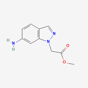 molecular formula C10H11N3O2 B2844850 methyl 2-(6-amino-1H-indazol-1-yl)acetate CAS No. 316364-60-0