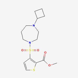 Methyl 3-((4-cyclobutyl-1,4-diazepan-1-yl)sulfonyl)thiophene-2-carboxylate