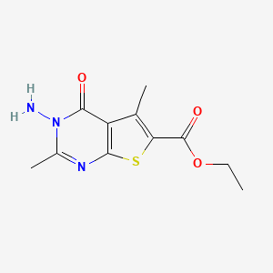 3-Amino-2,5-dimethyl-4-oxo-3,4-dihydro-thieno[2,3-d]pyrimidine-6-carboxylic acid ethyl ester