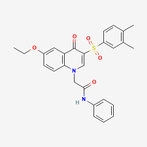 2-(3-((3,4-dimethylphenyl)sulfonyl)-6-ethoxy-4-oxoquinolin-1(4H)-yl)-N-phenylacetamide