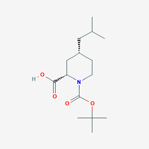 (2S,4R)-1-[(2-Methylpropan-2-yl)oxycarbonyl]-4-(2-methylpropyl)piperidine-2-carboxylic acid