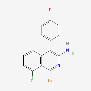 1-Bromo-8-chloro-4-(4-fluorophenyl)-3-isoquinolinamine