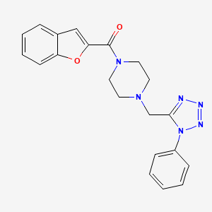 benzofuran-2-yl(4-((1-phenyl-1H-tetrazol-5-yl)methyl)piperazin-1-yl)methanone