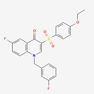 3-(4-Ethoxyphenyl)sulfonyl-6-fluoro-1-[(3-fluorophenyl)methyl]quinolin-4-one