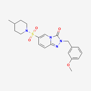 molecular formula C20H24N4O4S B2844899 2-[(3-methoxyphenyl)methyl]-6-[(4-methylpiperidin-1-yl)sulfonyl]-2H,3H-[1,2,4]triazolo[4,3-a]pyridin-3-one CAS No. 1251544-92-9