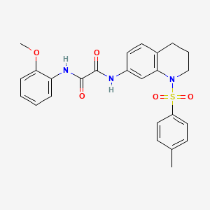 molecular formula C25H25N3O5S B2844900 N1-(2-methoxyphenyl)-N2-(1-tosyl-1,2,3,4-tetrahydroquinolin-7-yl)oxalamide CAS No. 898448-13-0