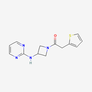 1-(3-(Pyrimidin-2-ylamino)azetidin-1-yl)-2-(thiophen-2-yl)ethanone