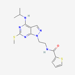 N-(2-(4-(isopropylamino)-6-(methylthio)-1H-pyrazolo[3,4-d]pyrimidin-1-yl)ethyl)thiophene-2-carboxamide