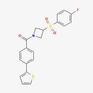 (3-((4-Fluorophenyl)sulfonyl)azetidin-1-yl)(4-(thiophen-2-yl)phenyl)methanone