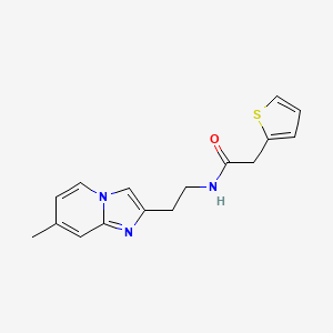 N-[2-(7-methylimidazo[1,2-a]pyridin-2-yl)ethyl]-2-thiophen-2-ylacetamide