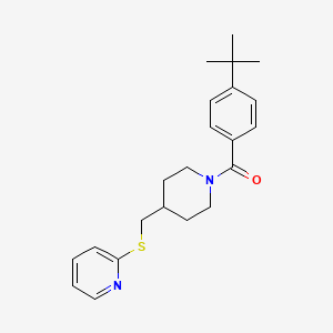 (4-(Tert-butyl)phenyl)(4-((pyridin-2-ylthio)methyl)piperidin-1-yl)methanone