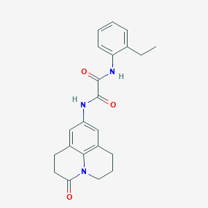 N1-(2-ethylphenyl)-N2-(3-oxo-1,2,3,5,6,7-hexahydropyrido[3,2,1-ij]quinolin-9-yl)oxalamide