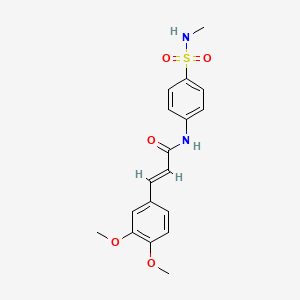(E)-3-(3,4-dimethoxyphenyl)-N-(4-(N-methylsulfamoyl)phenyl)acrylamide