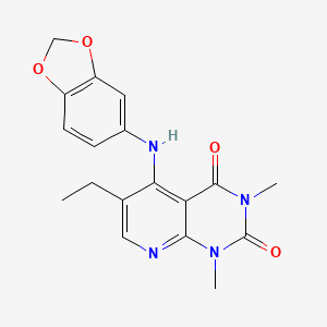 5-(benzo[d][1,3]dioxol-5-ylamino)-6-ethyl-1,3-dimethylpyrido[2,3-d]pyrimidine-2,4(1H,3H)-dione