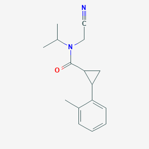 molecular formula C16H20N2O B2844944 N-(cyanomethyl)-2-(2-methylphenyl)-N-(propan-2-yl)cyclopropane-1-carboxamide CAS No. 1427724-33-1