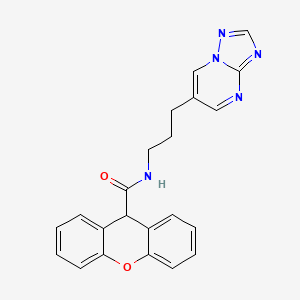 molecular formula C22H19N5O2 B2844973 N-(3-([1,2,4]triazolo[1,5-a]pyrimidin-6-yl)propyl)-9H-xanthene-9-carboxamide CAS No. 2034376-57-1
