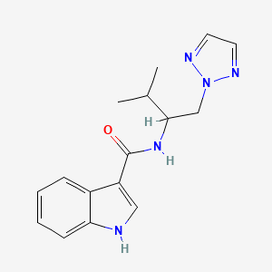 molecular formula C16H19N5O B2844975 N-(3-methyl-1-(2H-1,2,3-triazol-2-yl)butan-2-yl)-1H-indole-3-carboxamide CAS No. 2034438-90-7