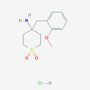 4-Amino-4-[(2-methoxyphenyl)methyl]-1lambda(6)-thiane-1,1-dione hydrochloride