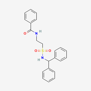 molecular formula C22H22N2O3S B2844984 N-(2-(N-benzhydrylsulfamoyl)ethyl)benzamide CAS No. 899758-89-5