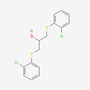 molecular formula C15H14Cl2OS2 B2844986 1,3-Bis[(2-chlorophenyl)sulfanyl]propan-2-ol CAS No. 400081-06-3