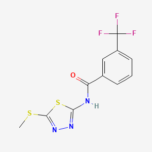 N-(5-(methylthio)-1,3,4-thiadiazol-2-yl)-3-(trifluoromethyl)benzamide