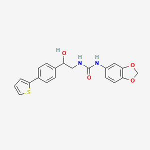 molecular formula C20H18N2O4S B2844995 3-(2H-1,3-benzodioxol-5-yl)-1-{2-hydroxy-2-[4-(thiophen-2-yl)phenyl]ethyl}urea CAS No. 2380185-92-0