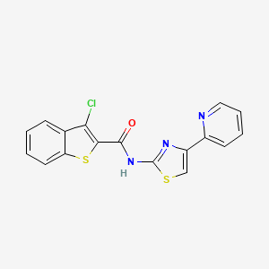 3-chloro-N-(4-(pyridin-2-yl)thiazol-2-yl)benzo[b]thiophene-2-carboxamide
