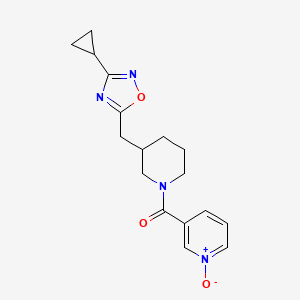 3-(3-((3-Cyclopropyl-1,2,4-oxadiazol-5-yl)methyl)piperidine-1-carbonyl)pyridine 1-oxide