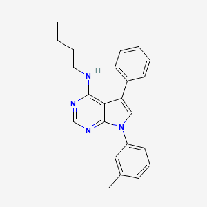molecular formula C23H24N4 B2845002 N-butyl-7-(3-methylphenyl)-5-phenyl-7H-pyrrolo[2,3-d]pyrimidin-4-amine CAS No. 477228-41-4