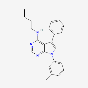 N-butyl-7-(3-methylphenyl)-5-phenyl-7H-pyrrolo[2,3-d]pyrimidin-4-amine