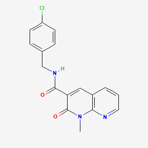 molecular formula C17H14ClN3O2 B2845006 N-(4-chlorobenzyl)-1-methyl-2-oxo-1,2-dihydro-1,8-naphthyridine-3-carboxamide CAS No. 899740-66-0